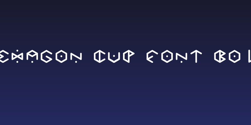 HEXAGON cup font Bold Social Header