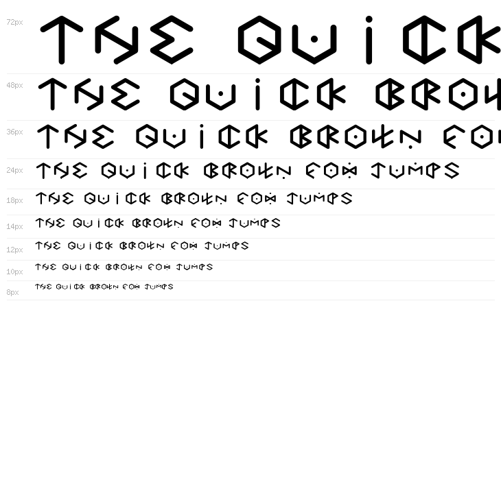 HEXAGON cup font Bold Waterfall