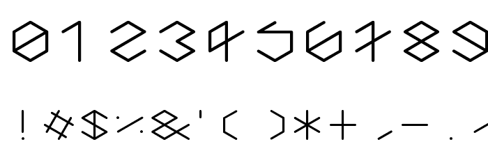 HEXAGON cup font Regular Font OTHER CHARS