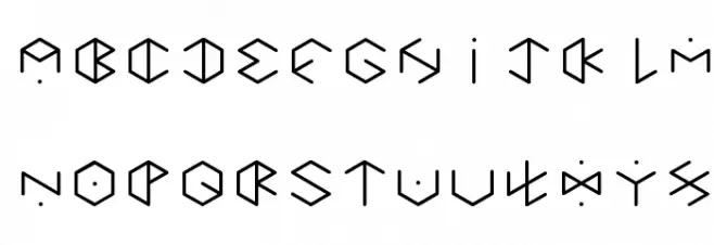 HEXAGON cup font Regular Caratteri MAIUSCOLE