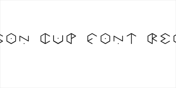 HEXAGON cup font Regular Logo