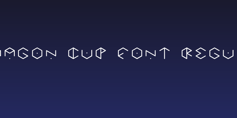HEXAGON cup font Regular Social Header