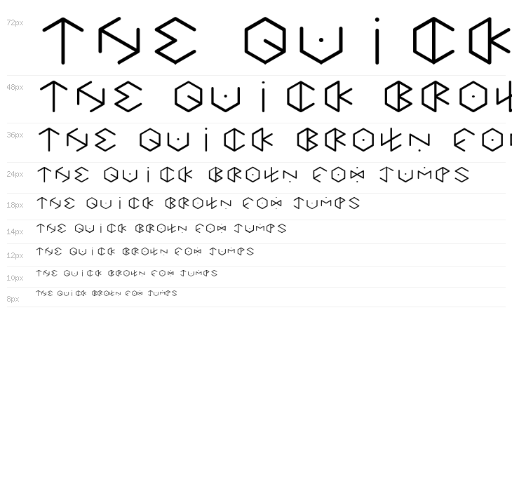 HEXAGON cup font Regular Waterfall