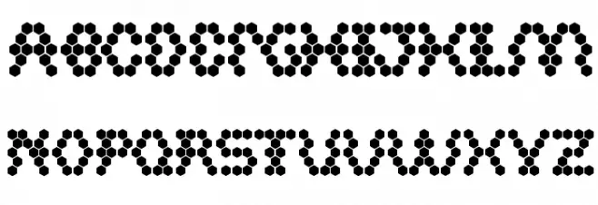 HEXAGONAL Шрифта ВЕРХНИЙ