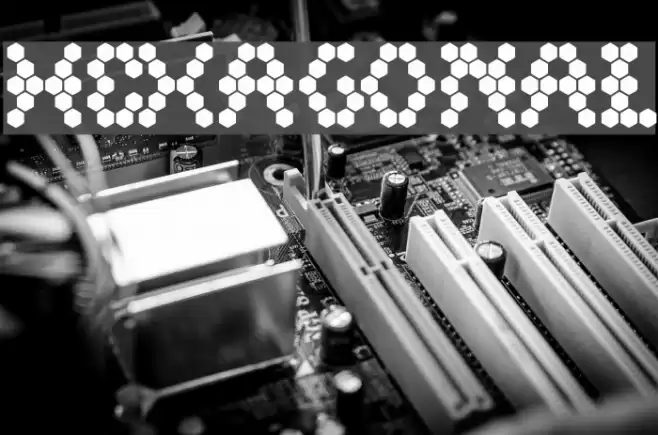 HEXAGONAL Font examples