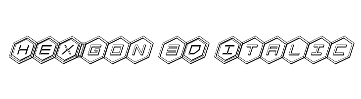 HEX:gon 3D Italic  Fuentes Gratis Descargar