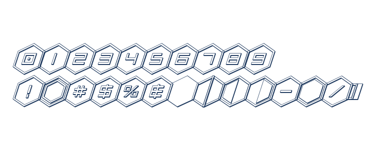 HEX:gon 3D Italic Other Characters