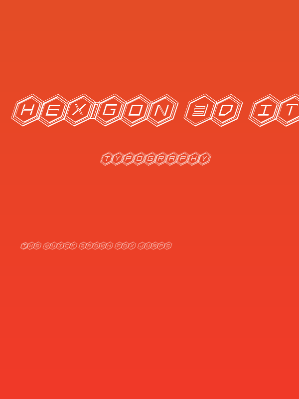 HEX:gon 3D Italic Poster