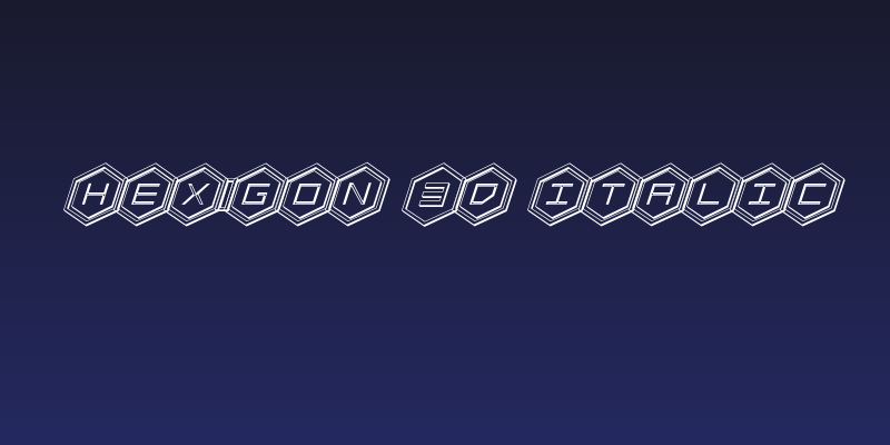 HEX:gon 3D Italic Social Header