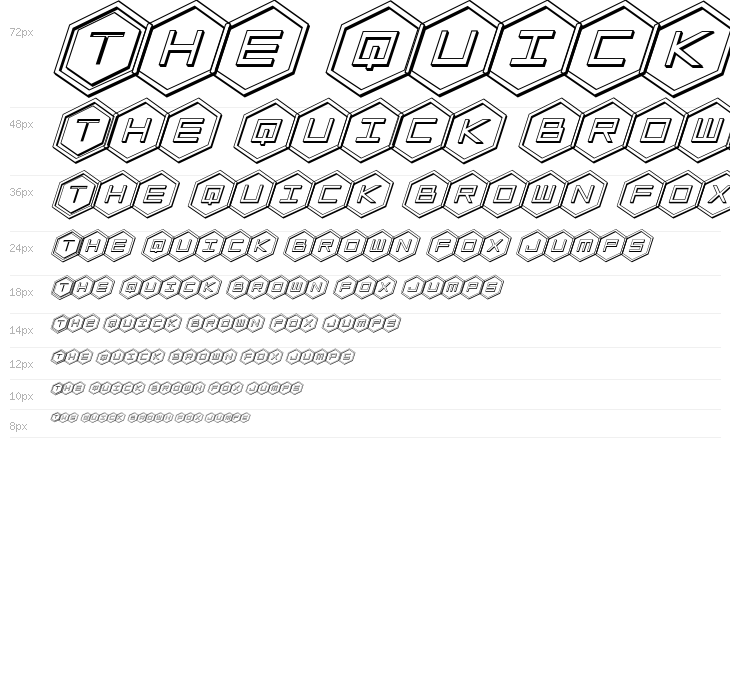 HEX:gon 3D Italic Waterfall