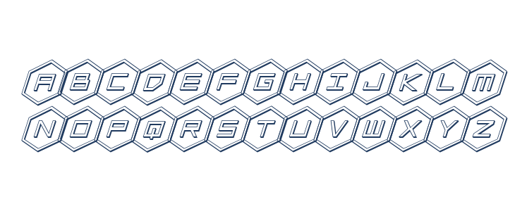 HEX:gon 3D Italic Lowercase