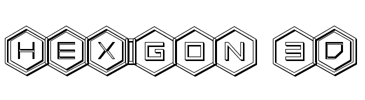 HEX:gon 3D  les polices de caractères gratuit tlcharger