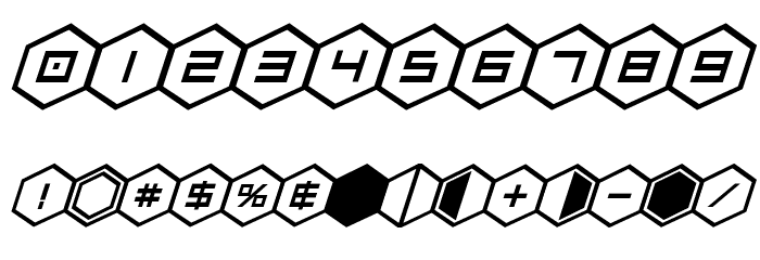 HEX:gon Bold Italic Font OTHER CHARS