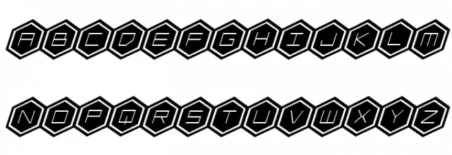 HEX:gon Bold Italic Fuentes MAYÚSCULAS