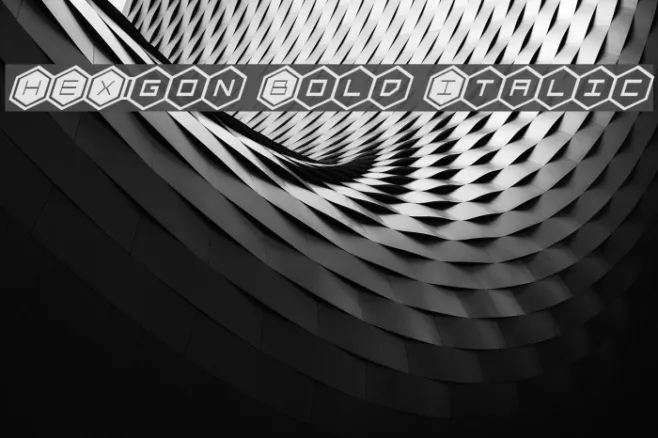HEX:gon Bold Italic Example 1