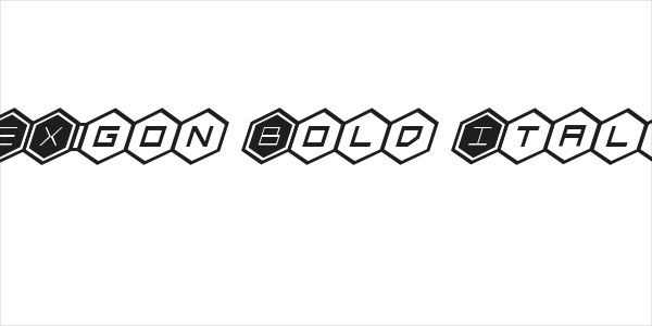 HEX:gon Bold Italic Logo