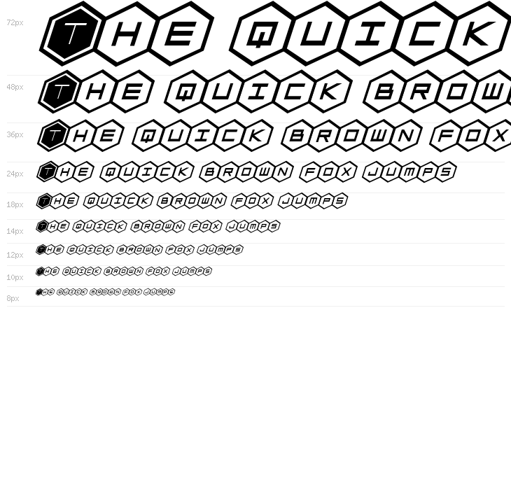HEX:gon Bold Italic Waterfall