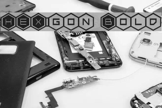 HEX:gon Bold Font examples