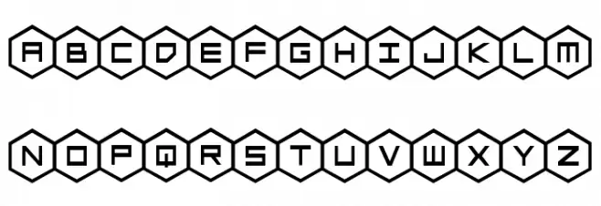 HEX:gon Bold फ़ॉन्ट लोअरकेस