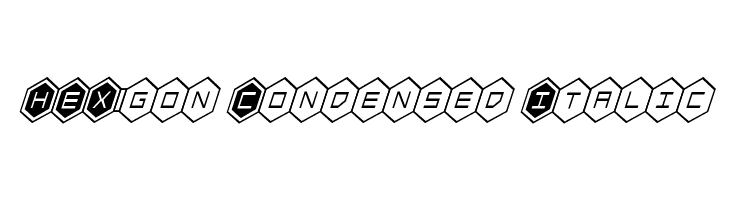 HEX:gon Condensed Italic Font