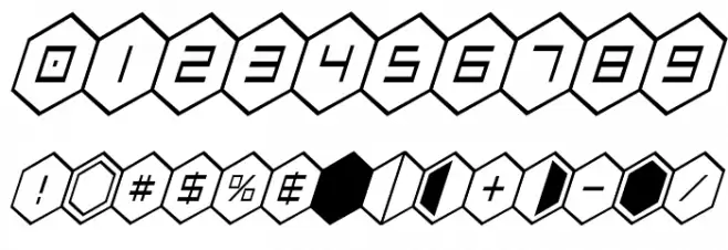 HEX:gon Condensed Italic Font OTHER CHARS