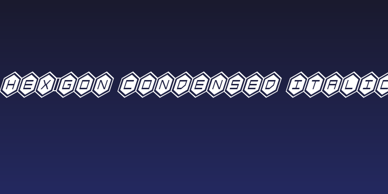 HEX:gon Condensed Italic Social Header