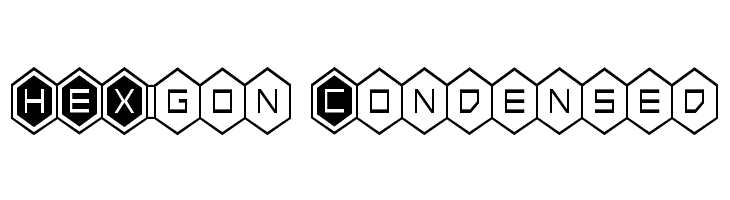 HEX:gon Condensed Font