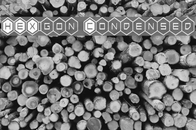 HEX:gon Condensed Font examples