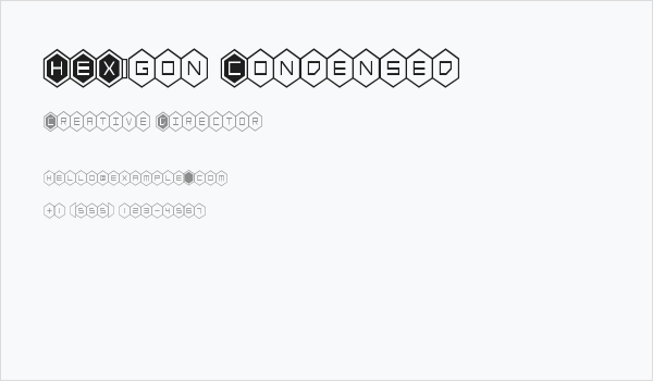 HEX:gon Condensed Business Card