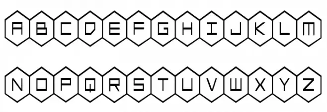 HEX:gon Condensed Font Litere mici