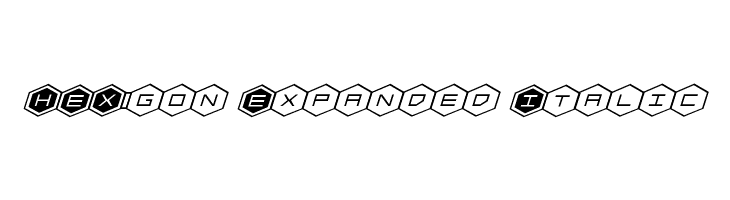 HEX:gon Expanded Italic Font