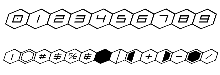 HEX:gon Expanded Italic Font OTHER CHARS
