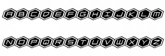 HEX:gon Expanded Italic Font Litere mari