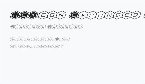 HEX:gon Expanded Italic Business Card