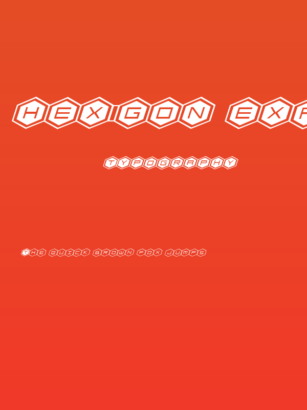 HEX:gon Expanded Italic Poster