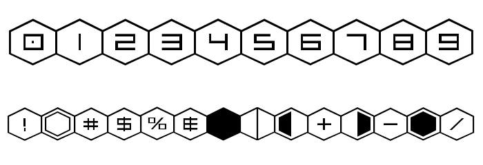 HEX:gon Expanded Font OTHER CHARS
