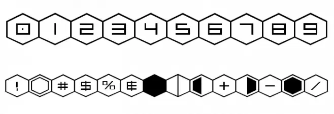 HEX:gon Expanded Font OTHER CHARS
