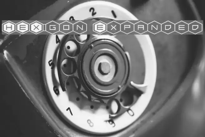HEX:gon Expanded Font examples
