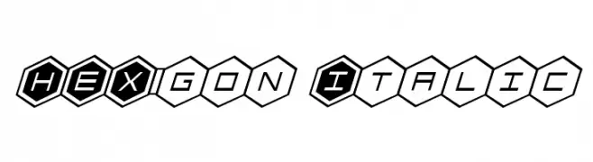 HEX:gon Italic  नि: शुल्क फ़ॉन्ट्स डाउनलोड