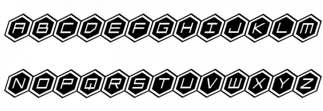 HEX:gon Italic フォント 大文字