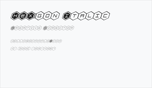 HEX:gon Italic Business Card