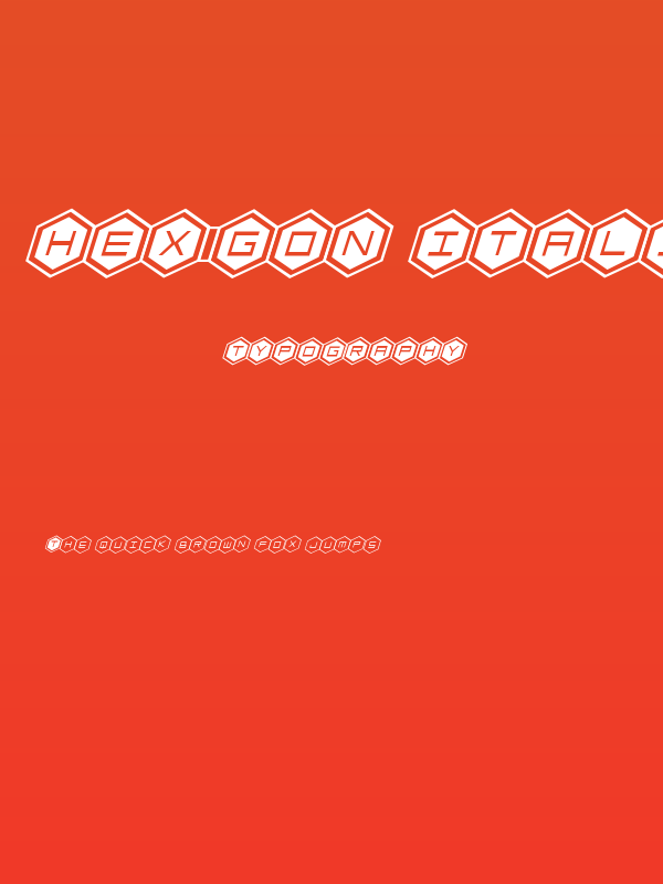 HEX:gon Italic Poster