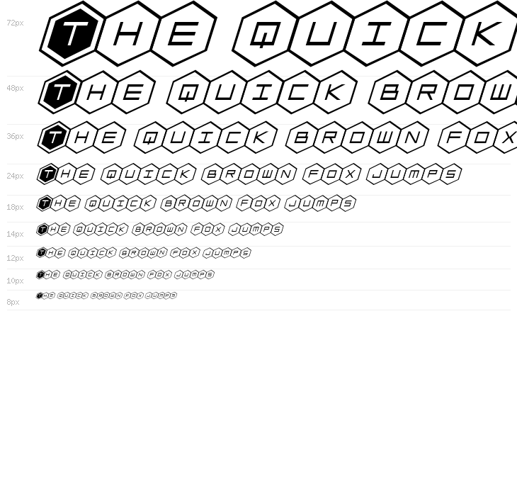 HEX:gon Italic Waterfall