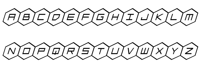 HEX:gon Italic Font LOWERCASE
