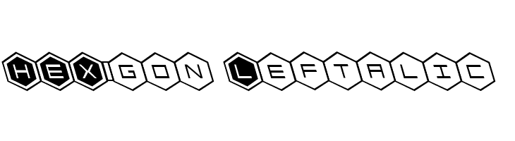 HEX:gon Leftalic Font