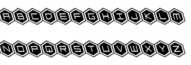 HEX:gon Leftalic Шрифта ВЕРХНИЙ