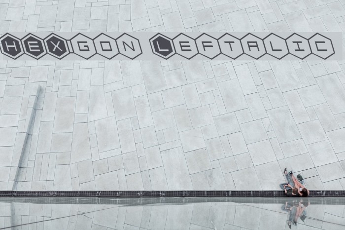 HEX:gon Leftalic Font examples