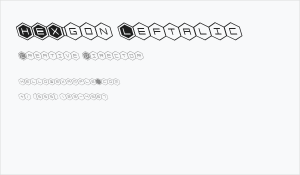 HEX:gon Leftalic Business Card