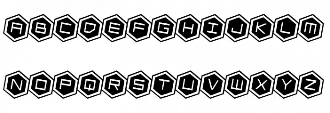 HEX:gon Rotated 2 Polices MAJUSCULES