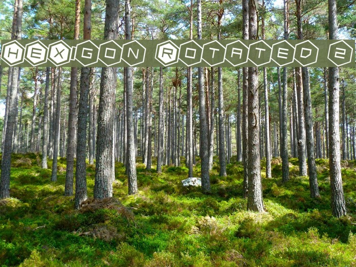 HEX:gon Rotated 2 Font examples